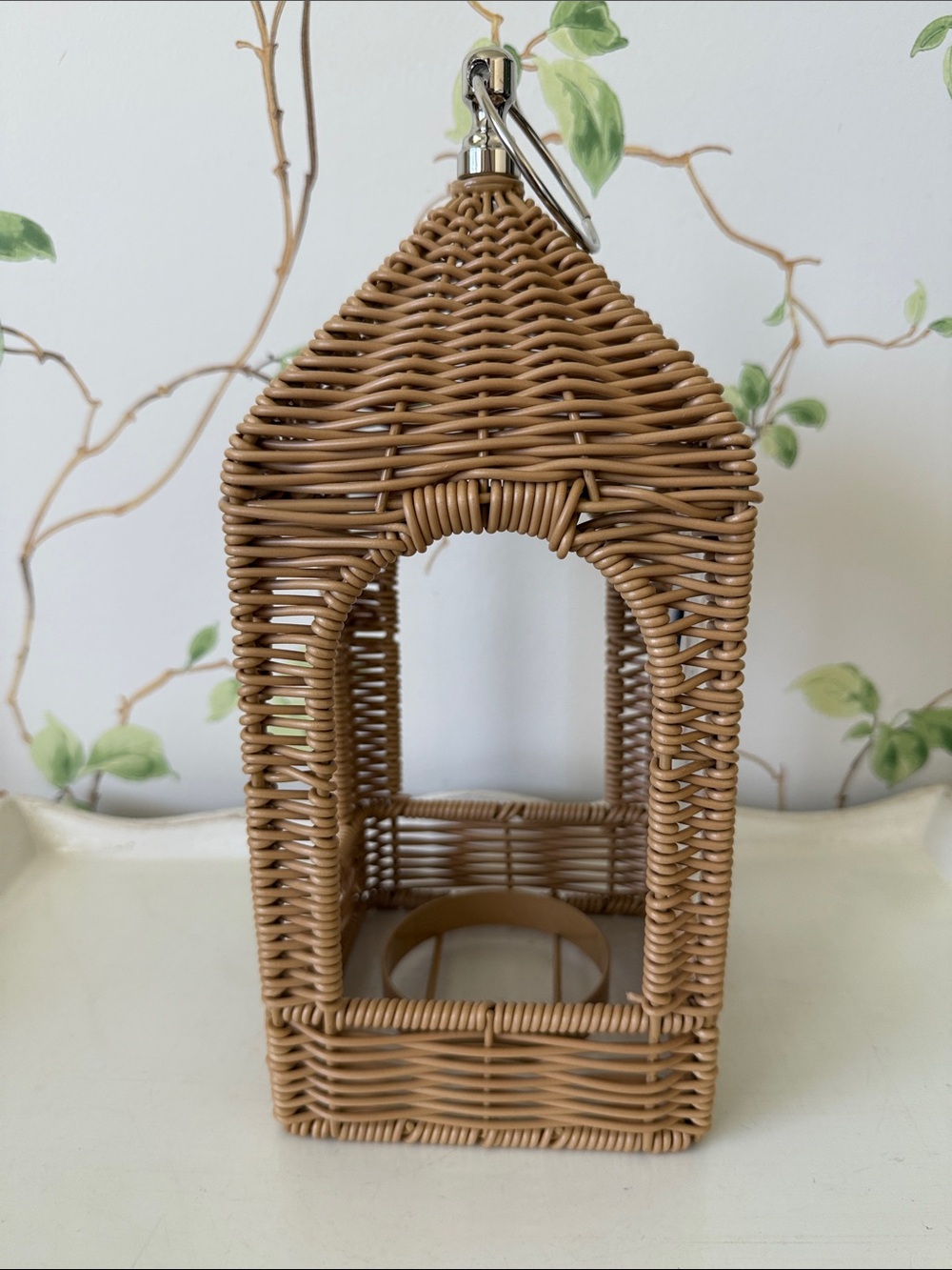 My Texas House Rattan Wicker Lantern - 12”